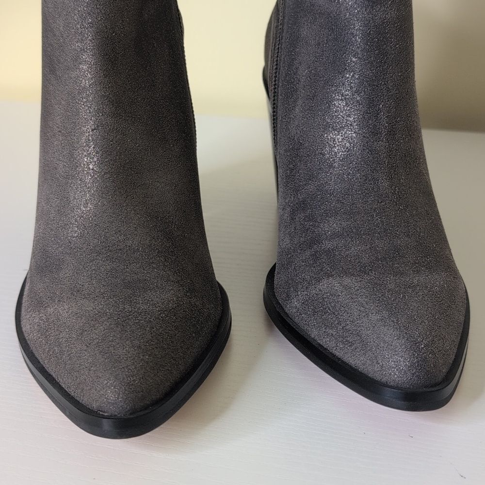 Corso Como Size 6.5 Hurray Dusted Metallic Gunmetal Heeled Boots, NEW - Picture 5 of 15
